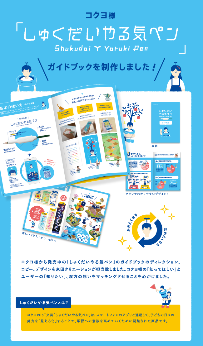 コクヨ様「しゅくだいやる気ペン」ガイドブックを制作しました！